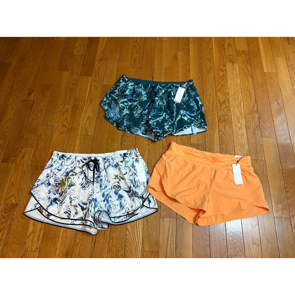 New CALIA Step Up Shorts Bundle 3 Pairs XXL Teal White Print Running WAE15219